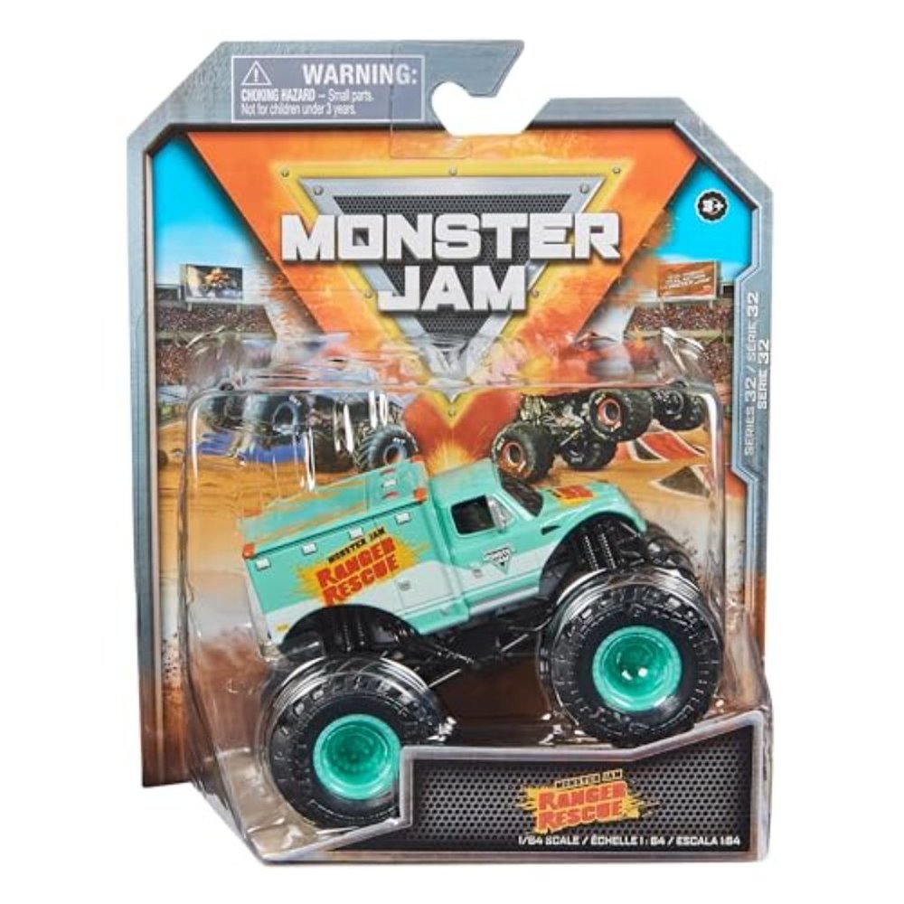 Monster Jam Official Ranger Rescue Monster Truck 1:64 Spinmaster Die-Cast NEW